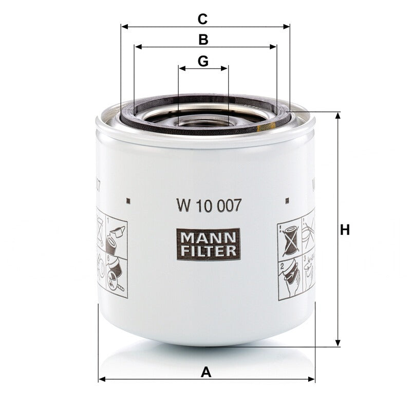 MANN FILTER Hydraulikfilter W 10007 MANN FILTER