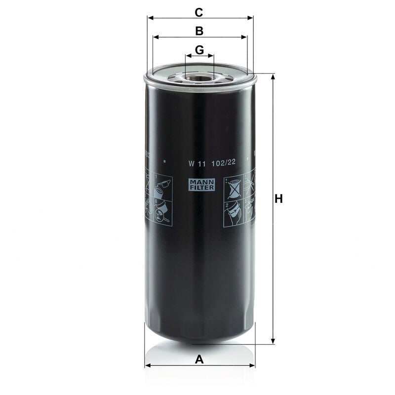 MANN FILTER Schmieroelwechselfilter W 11102/22 MANN FILTER