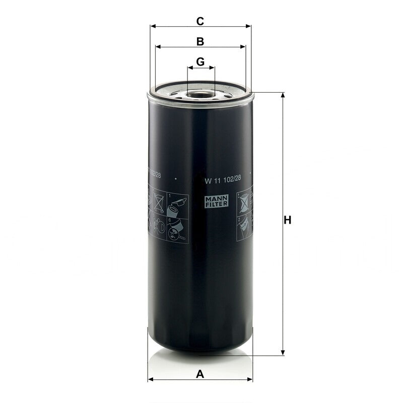 MANN FILTER Motorölfilter W 11102/28 MANN FILTER