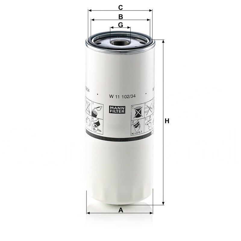 MANN FILTER Ölfilter W 11102/34 MANN FILTER