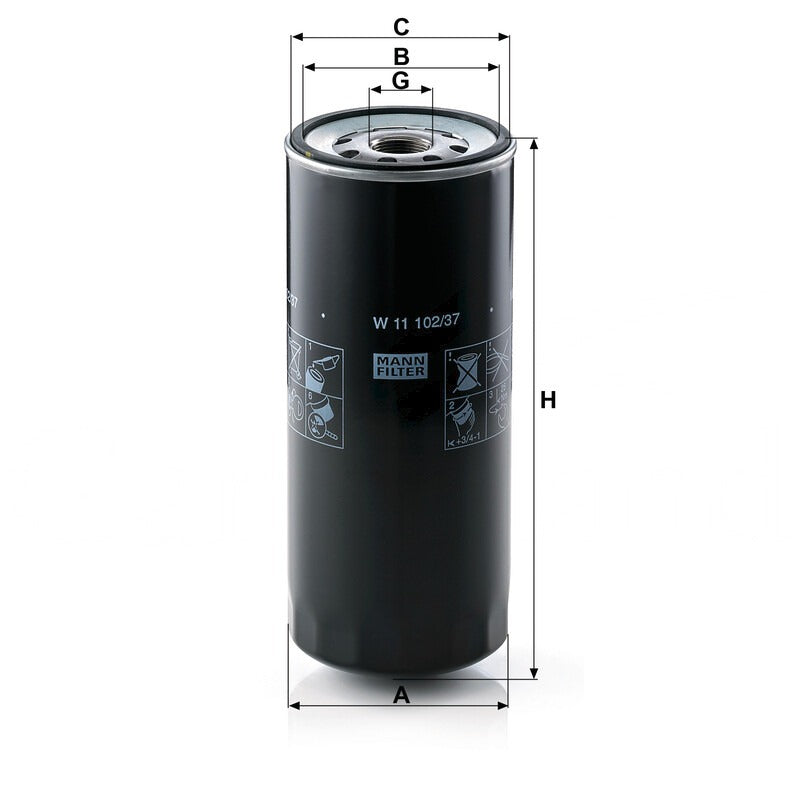 MANN FILTER Ölfilter W 11102/37 MANN FILTER
