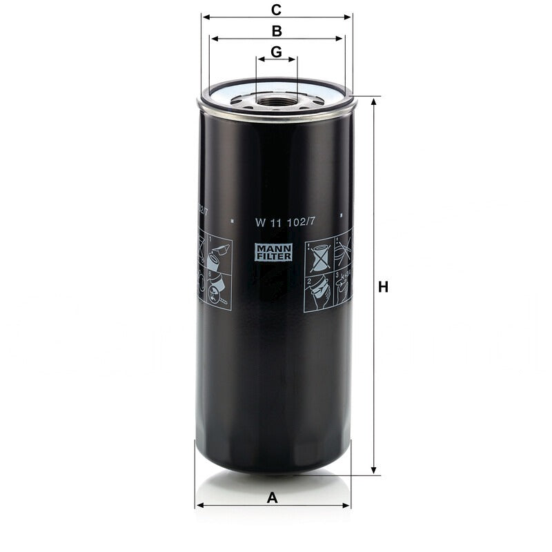 MANN FILTER Schmieroelwechselfilter W 11102/7 MANN FILTER
