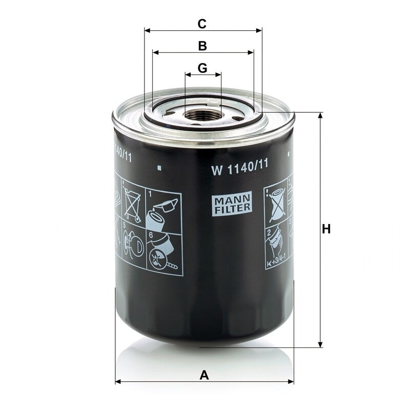 MANN FILTER Motorölfilter W 1140/11 MANN FILTER
