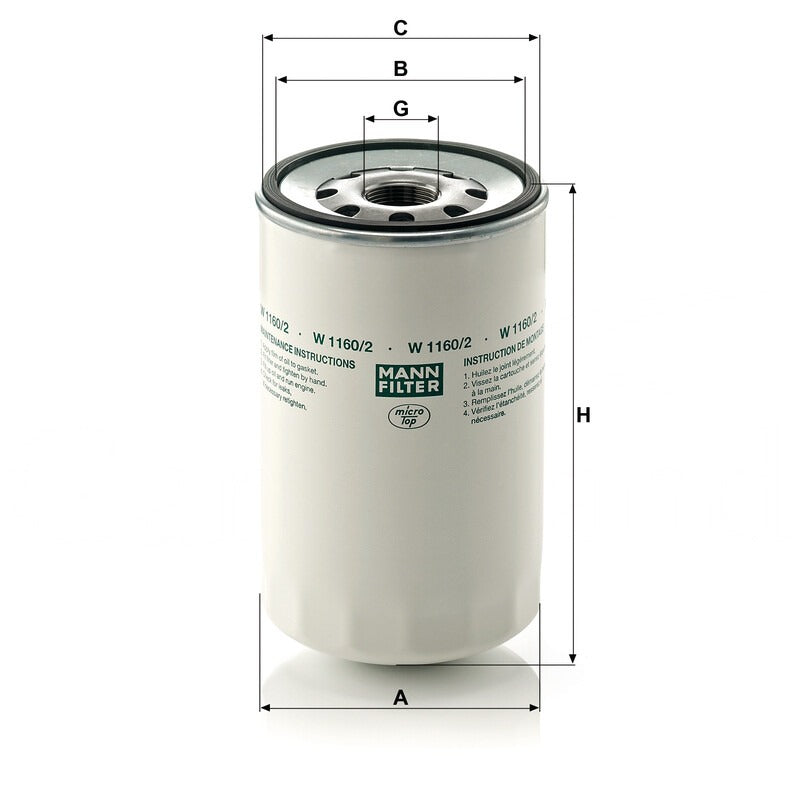 MANN FILTER Motorölfilter W 1160/2 MANN FILTER