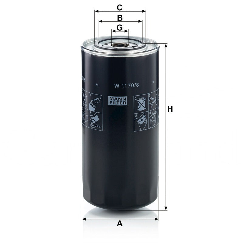 MANN FILTER Motorölfilter W 1170 MANN FILTER