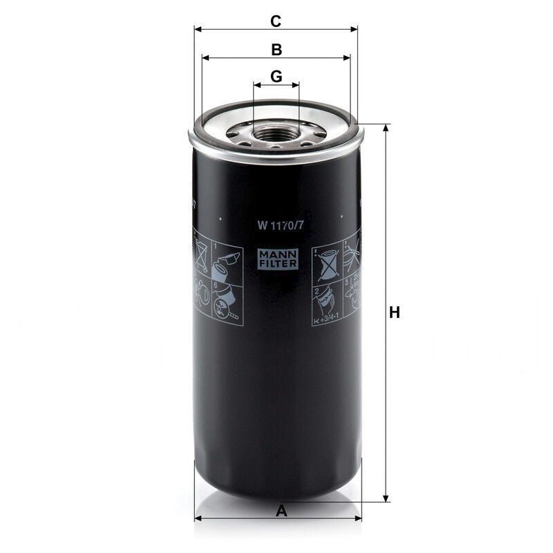 MANN FILTER Motorölfilter W 1170/7 MANN FILTER