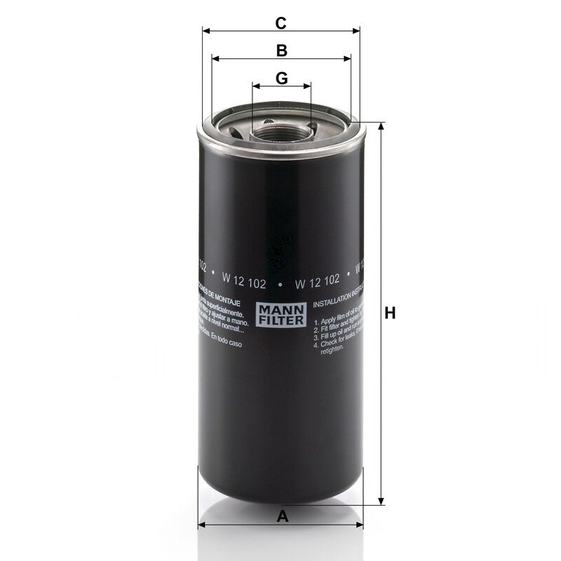 MANN FILTER Ölfilter W 12102 MANN FILTER