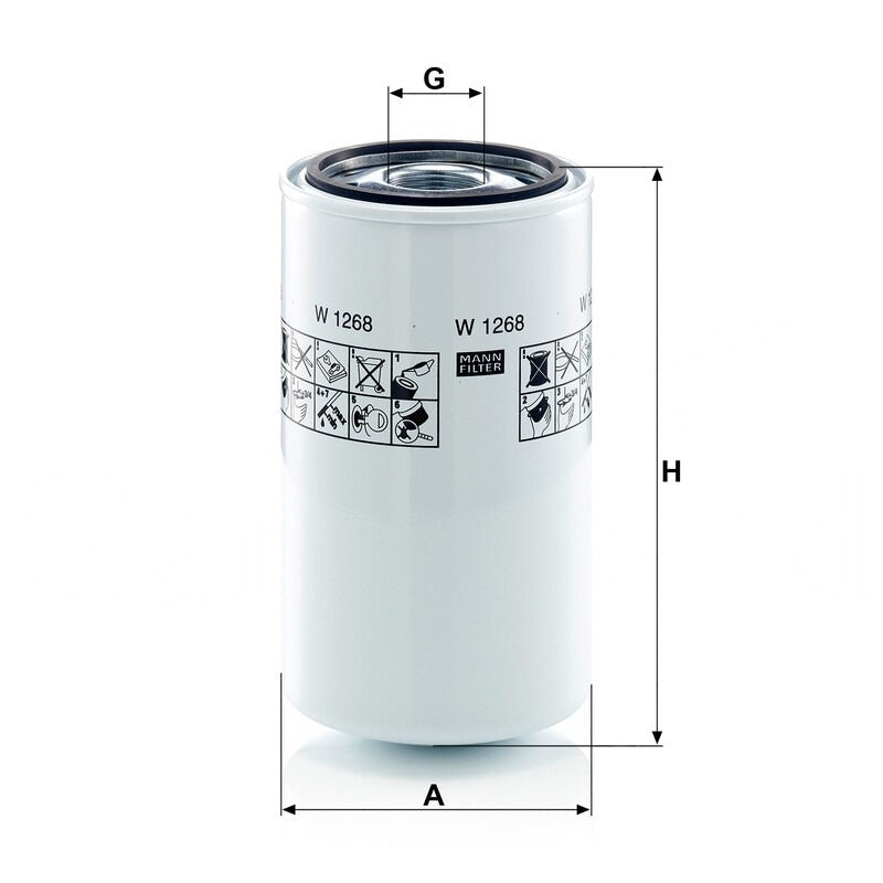 MANN FILTER Motorölfilter W 1268 MANN FILTER