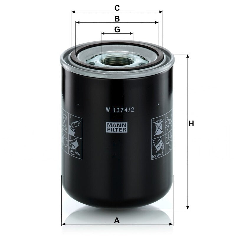 MANN FILTER Motorölfilter W 1374/2 MANN FILTER