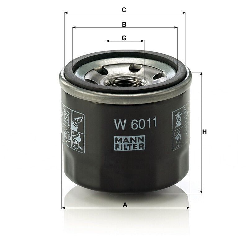 MANN FILTER Schmieroelwechselfilter W 6011 MANN FILTER