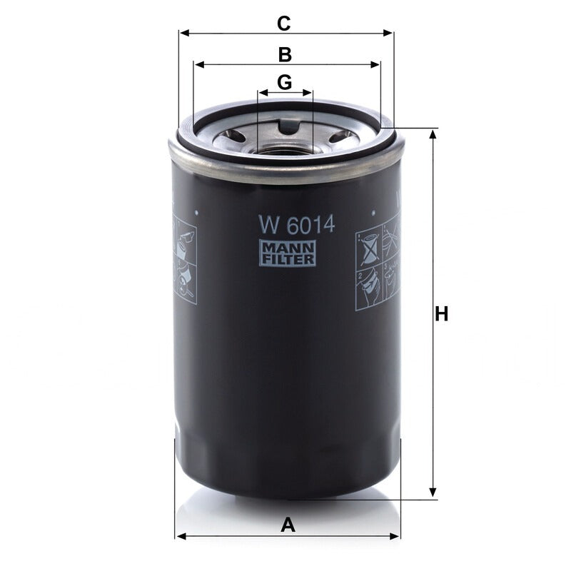 MANN FILTER Schmierölwechselfilter W 6014 MANN FILTER