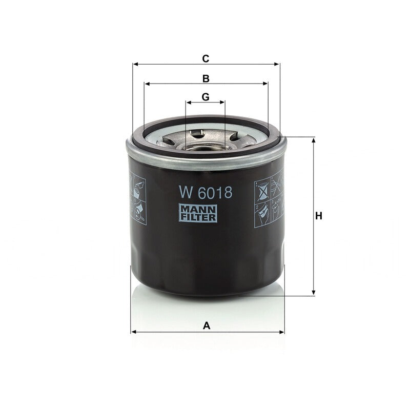 MANN FILTER Schmierölwechselfilter W 6018 MANN FILTER