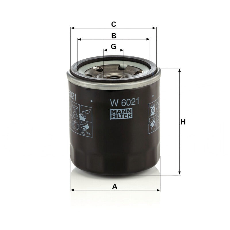 MANN FILTER Schmierölwechselfilter W 6021 MANN FILTER