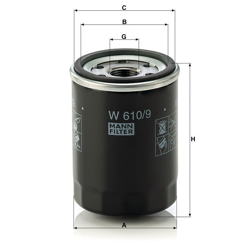 MANN FILTER Motorölfilter W 610/9 MANN FILTER