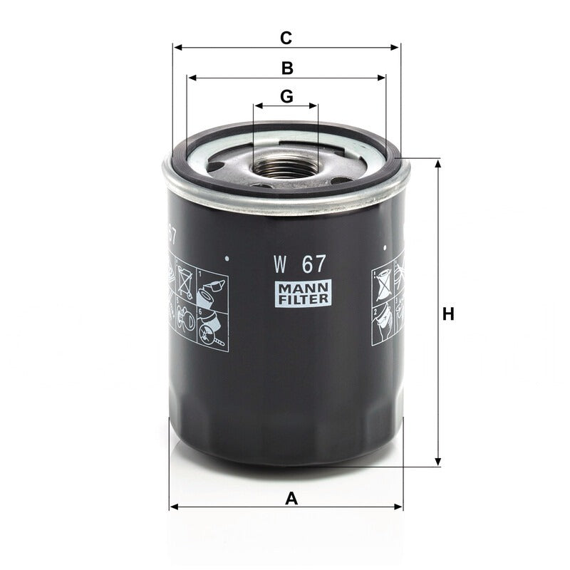 MANN FILTER Ölfilter W 67 MANN FILTER