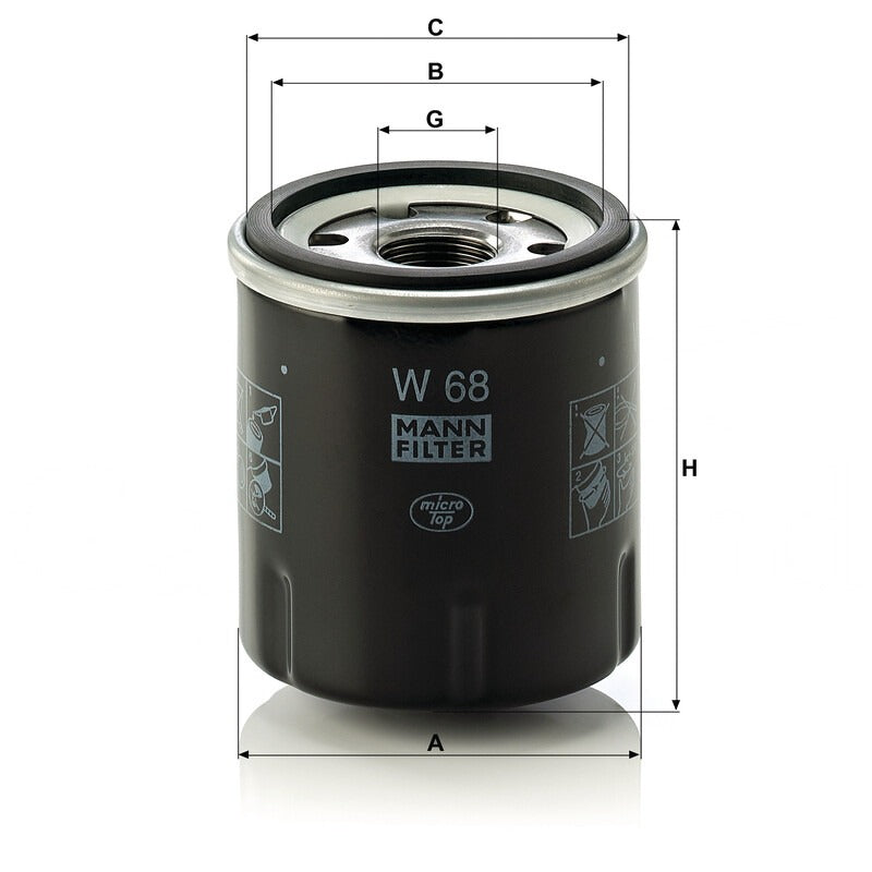 MANN FILTER Motorölfilter W 68 MANN FILTER