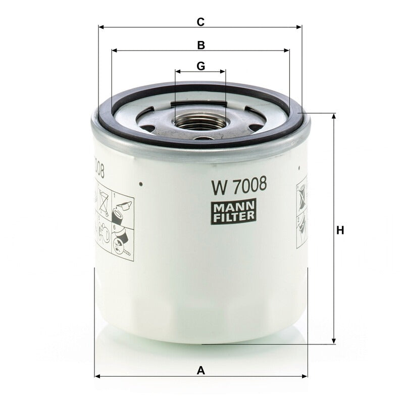 MANN FILTER Motorölfilter W 7008 MANN FILTER