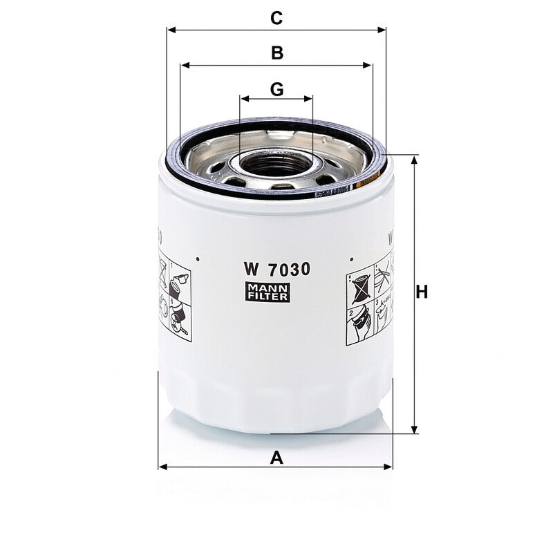 MANN FILTER Schmierölwechselfilter W 7030 MANN FILTER
