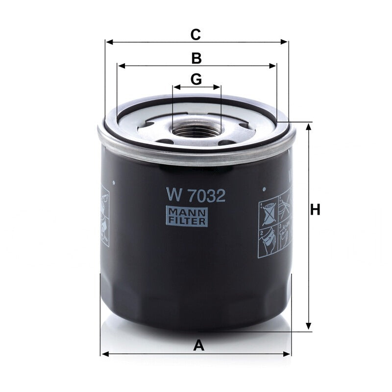 MANN FILTER Schmieroelwechselfilter W 7032 MANN FILTER