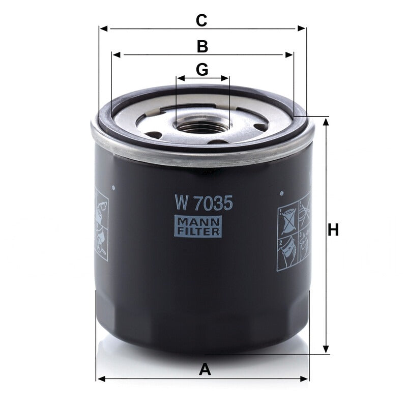 MANN FILTER Schmierölwechselfilter W 7035 MANN FILTER