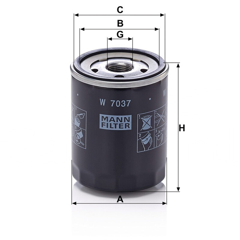MANN FILTER Schmierölwechselfilter W 7037 MANN FILTER