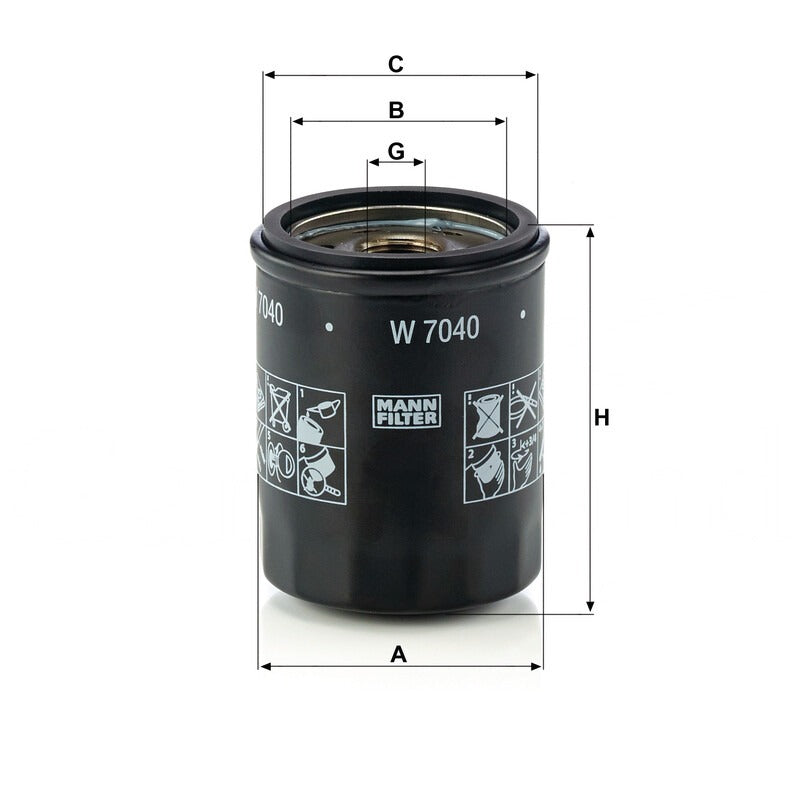 MANN FILTER Ölfilter W 7040 MANN FILTER