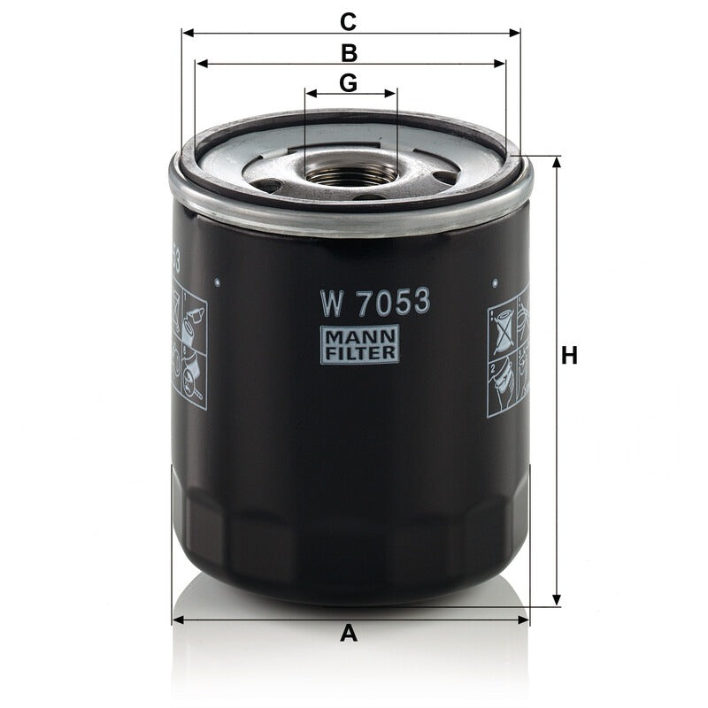 MANN FILTER Ölfilter W 7053 MANN FILTER