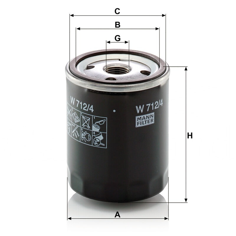 MANN FILTER Motorölfilter W 712/4 MANN FILTER