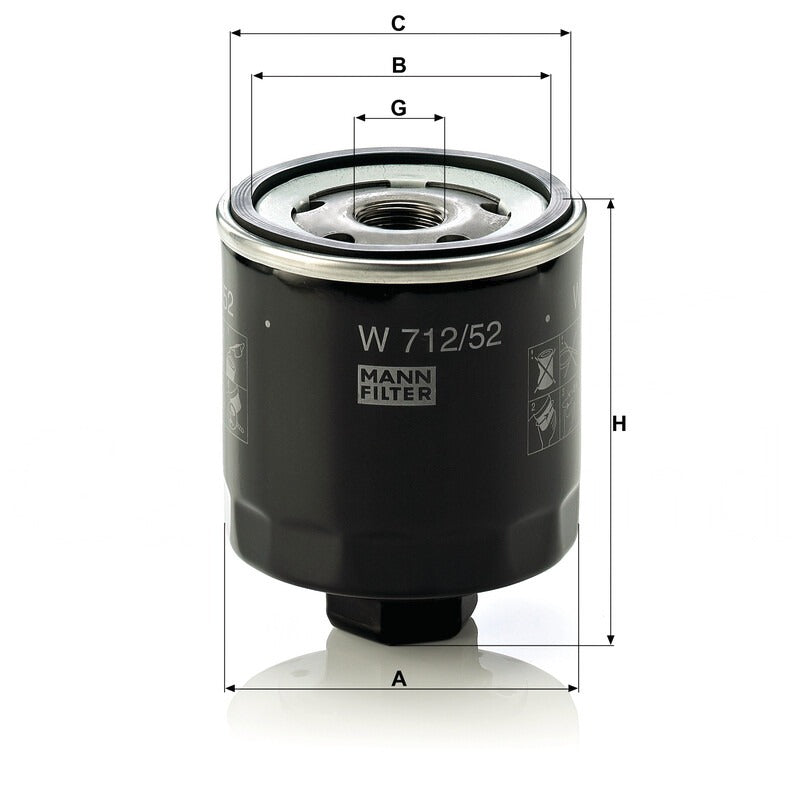 MANN FILTER Motorölfilter W 712/52 MANN FILTER
