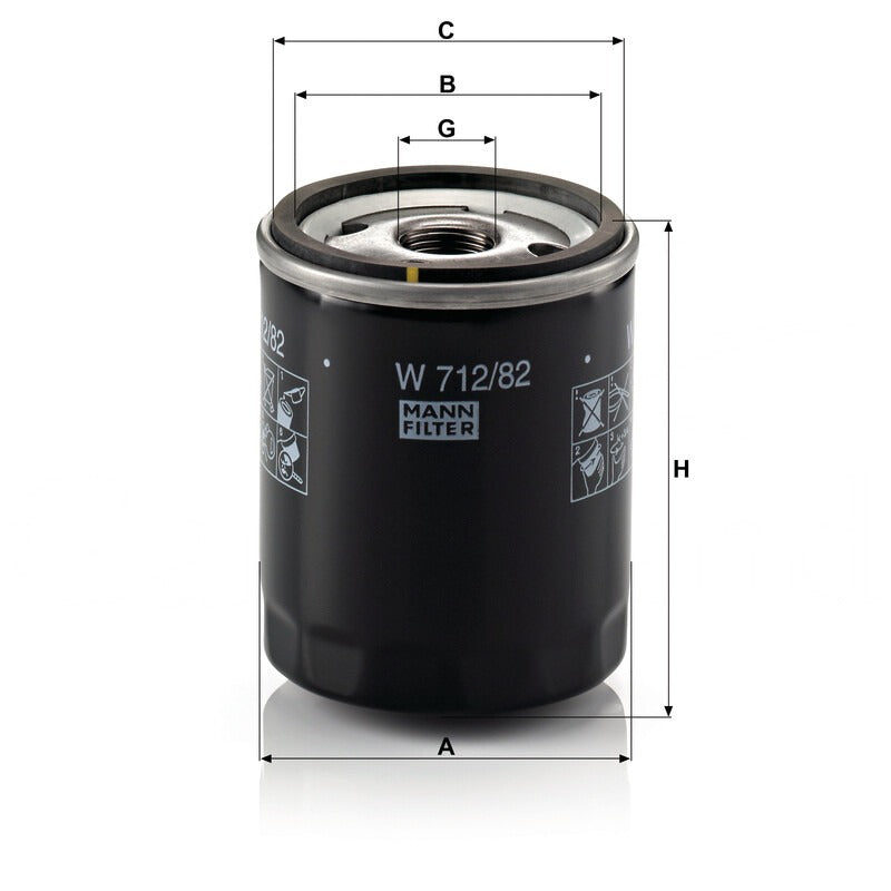 MANN FILTER Ölfilter W 712/82 MANN FILTER