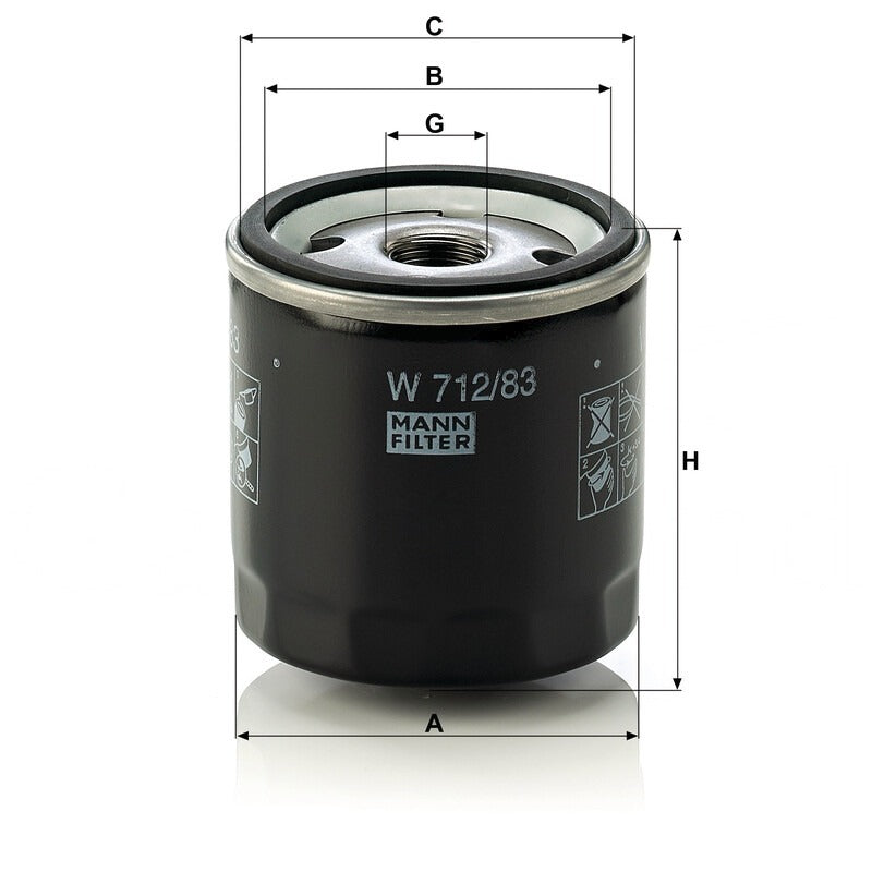 MANN FILTER Motorölfilter W 712/83 MANN FILTER