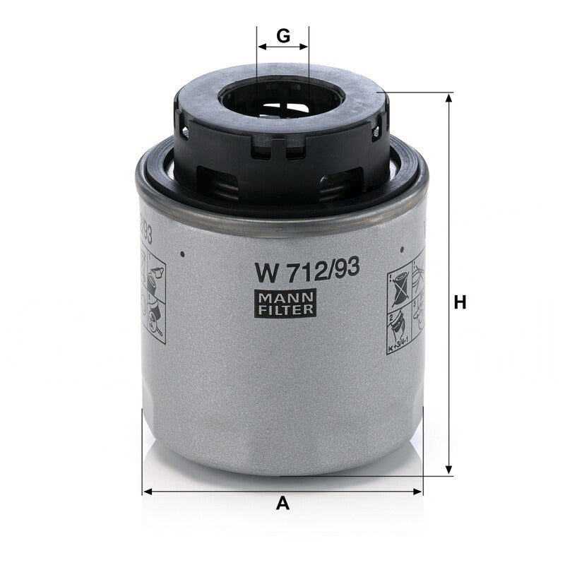 MANN FILTER W 712/93 MANN FILTER
