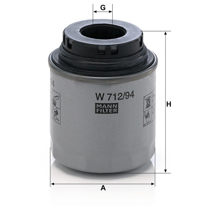 MANN FILTER Ölfilter W 712/94 MANN FILTER