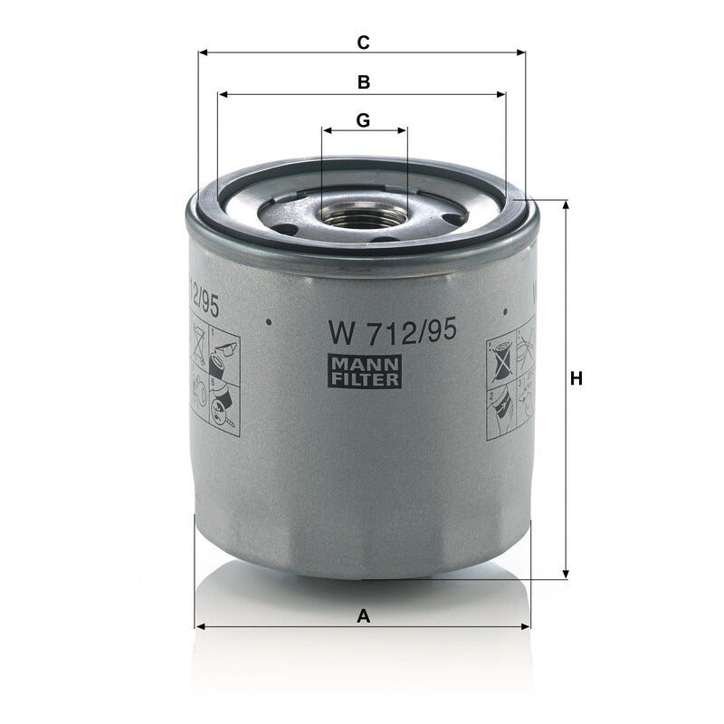 MANN FILTER Schmierölwechselfilter W 712/95 MANN FILTER