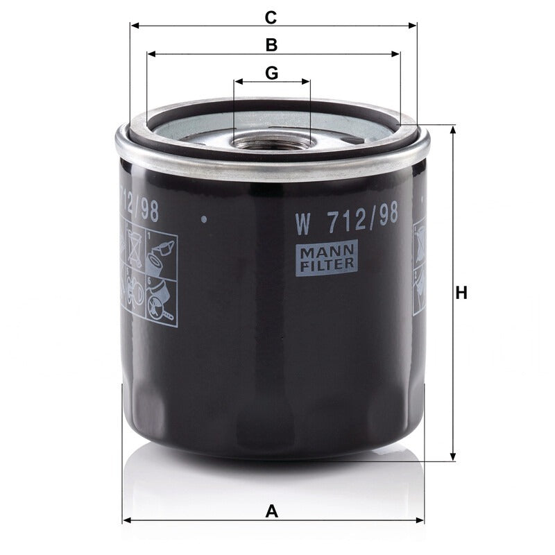 MANN FILTER Motorölfilter W 712/98 MANN FILTER