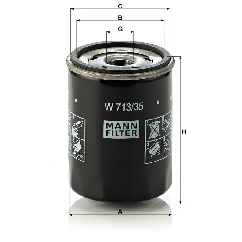 MANN FILTER Ölfilter W 713/35 MANN FILTER