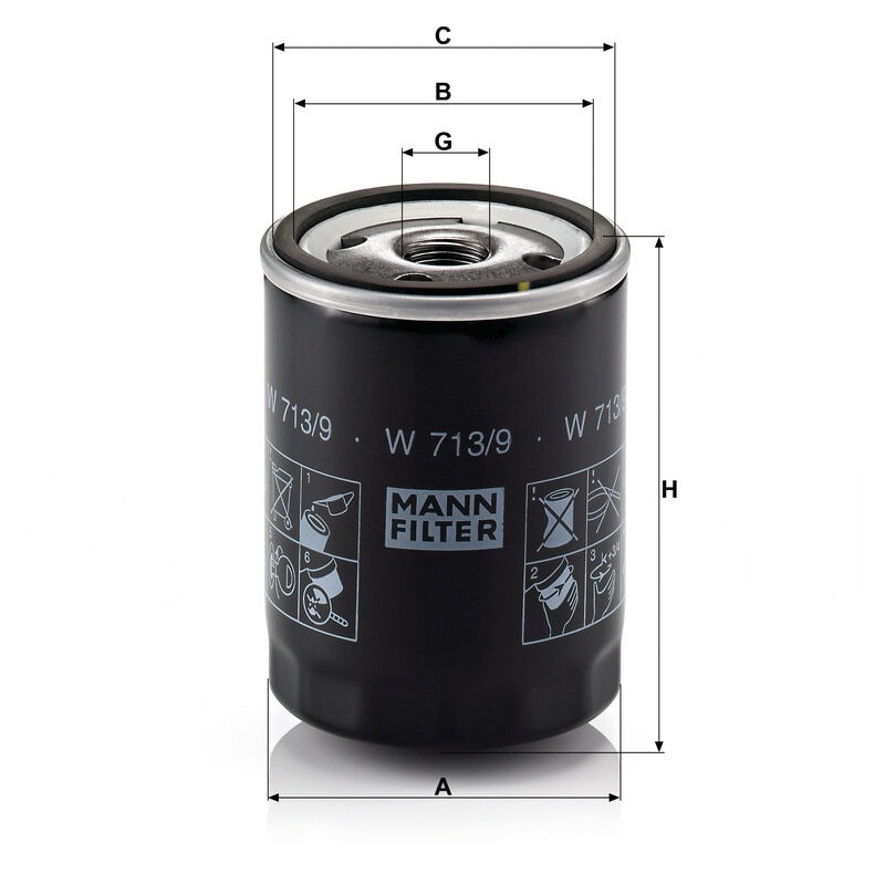 MANN FILTER Ölfilter W 713/9 MANN FILTER