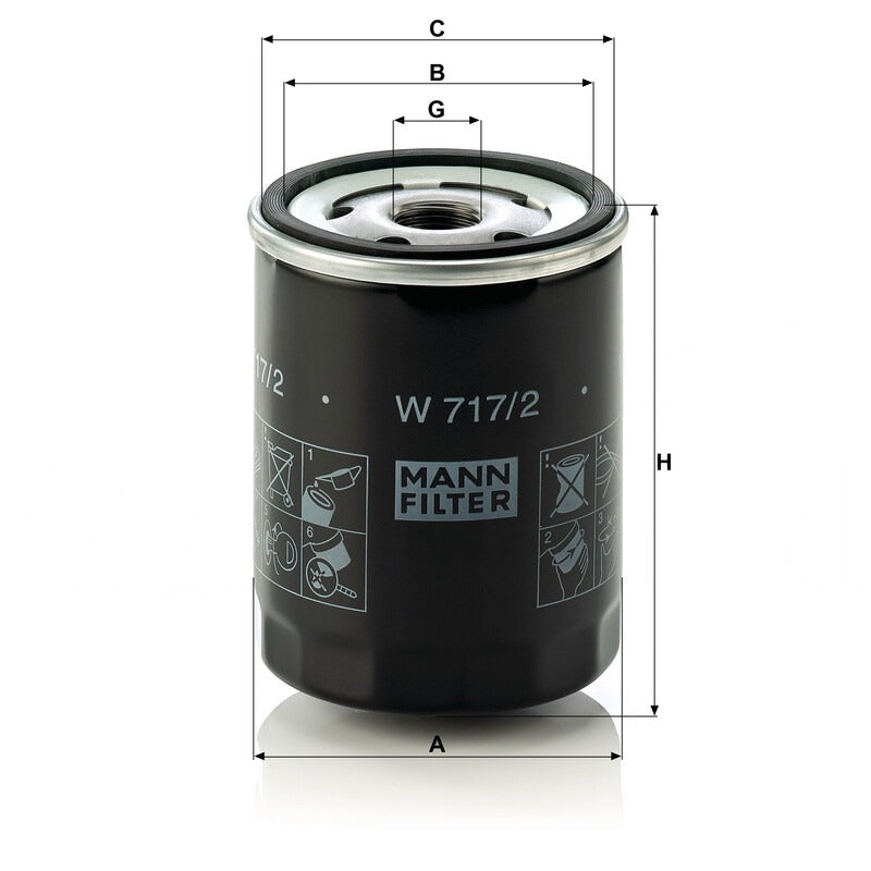 MANN FILTER Ölfilter W 717/2 MANN FILTER
