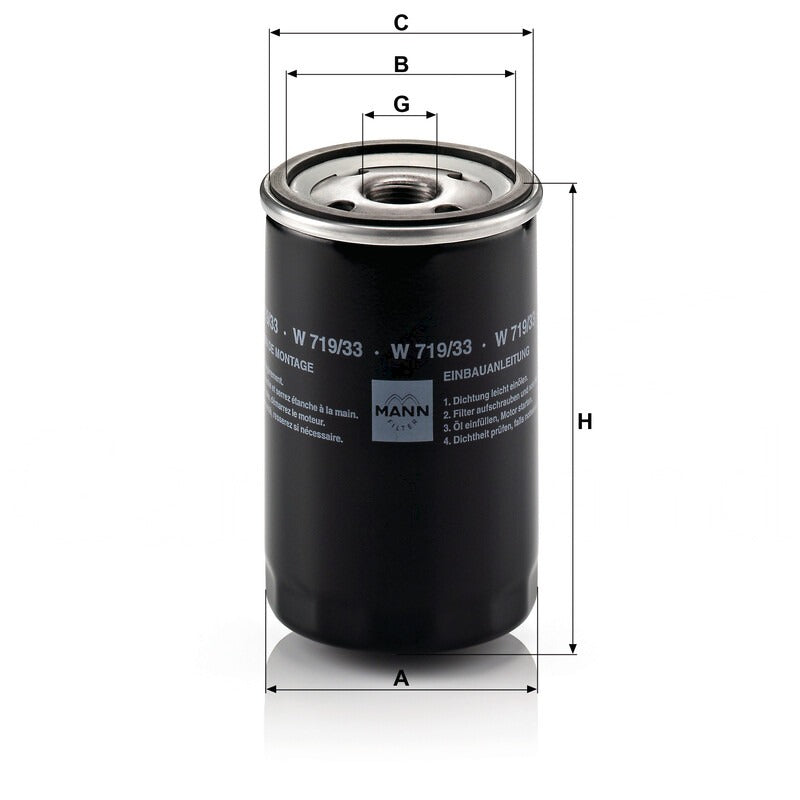 MANN FILTER Ölfilter W 719/33 MANN FILTER
