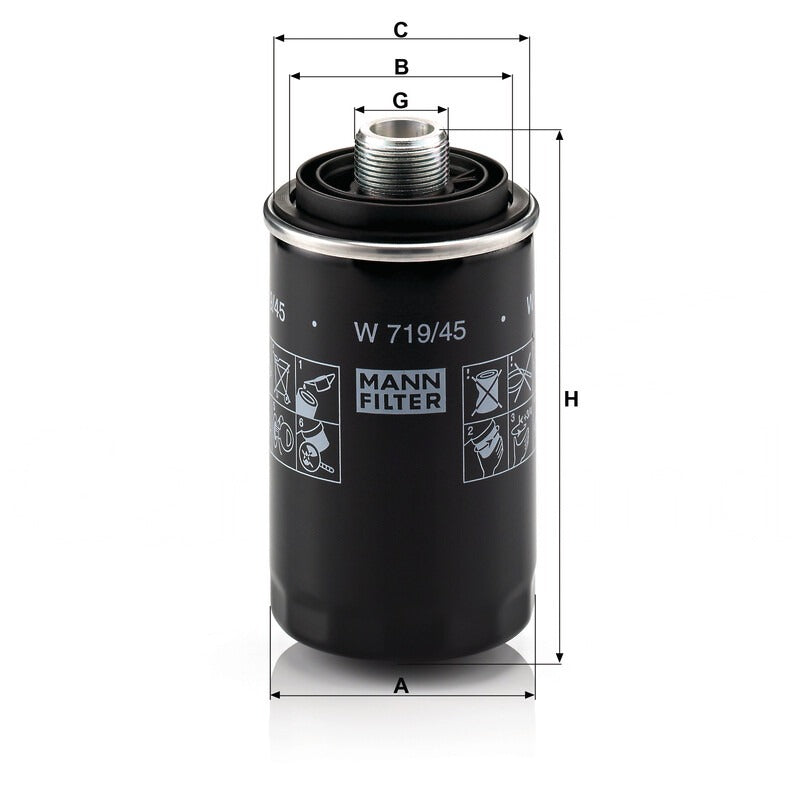 MANN FILTER Ölfilter W 719/45 MANN FILTER