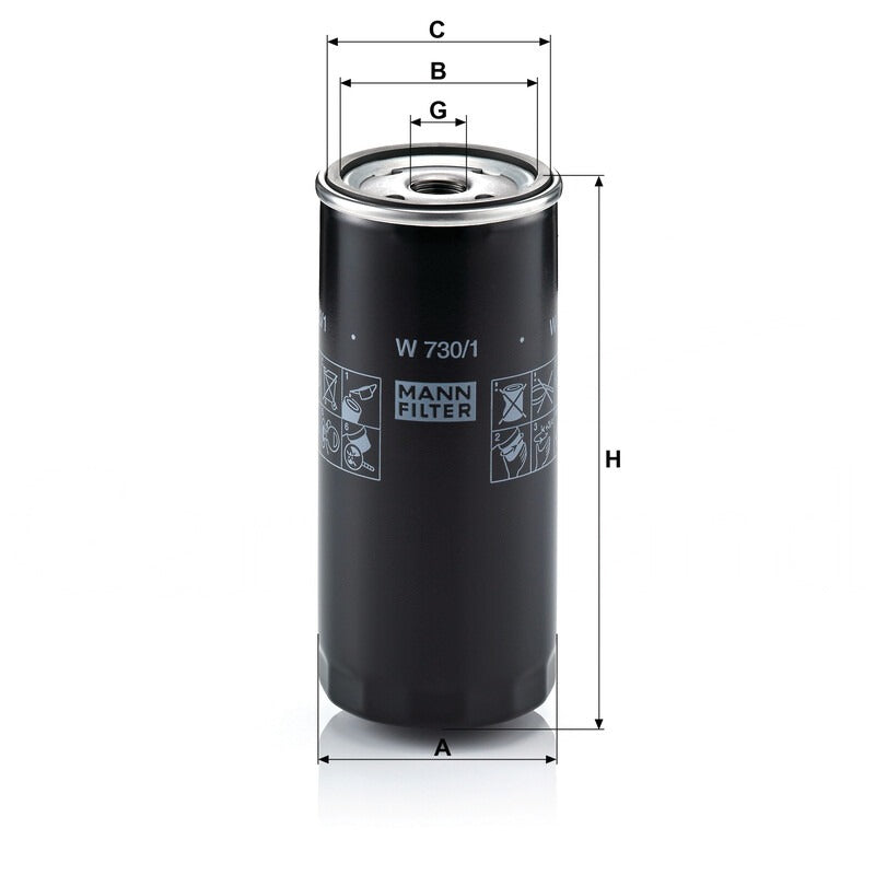 MANN FILTER Motorölfilter W 730/1 MANN FILTER