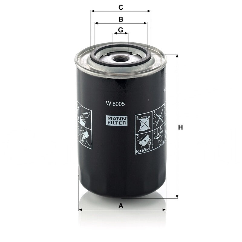 MANN FILTER Motorölfilter W 8005 MANN FILTER