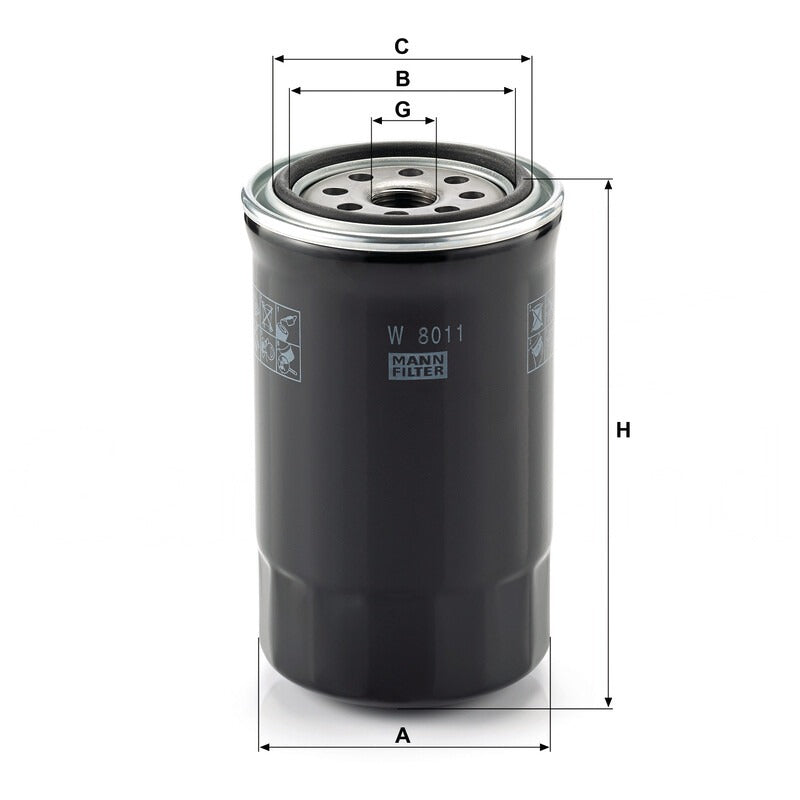 MANN FILTER Schmierölwechselfilter W 8011 MANN FILTER