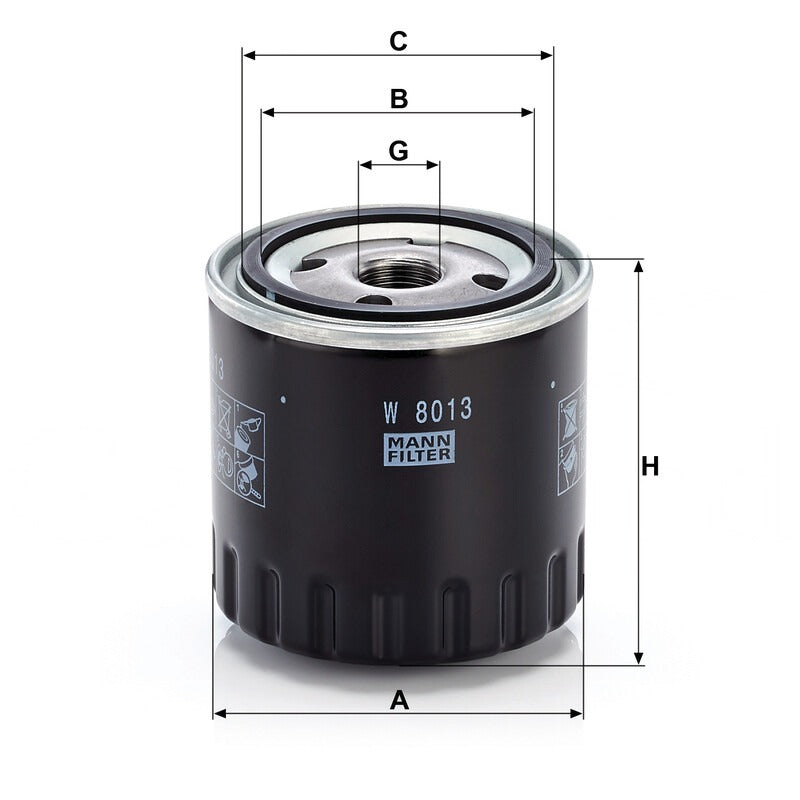 MANN FILTER Schmierölwechselfilter W 8013 MANN FILTER