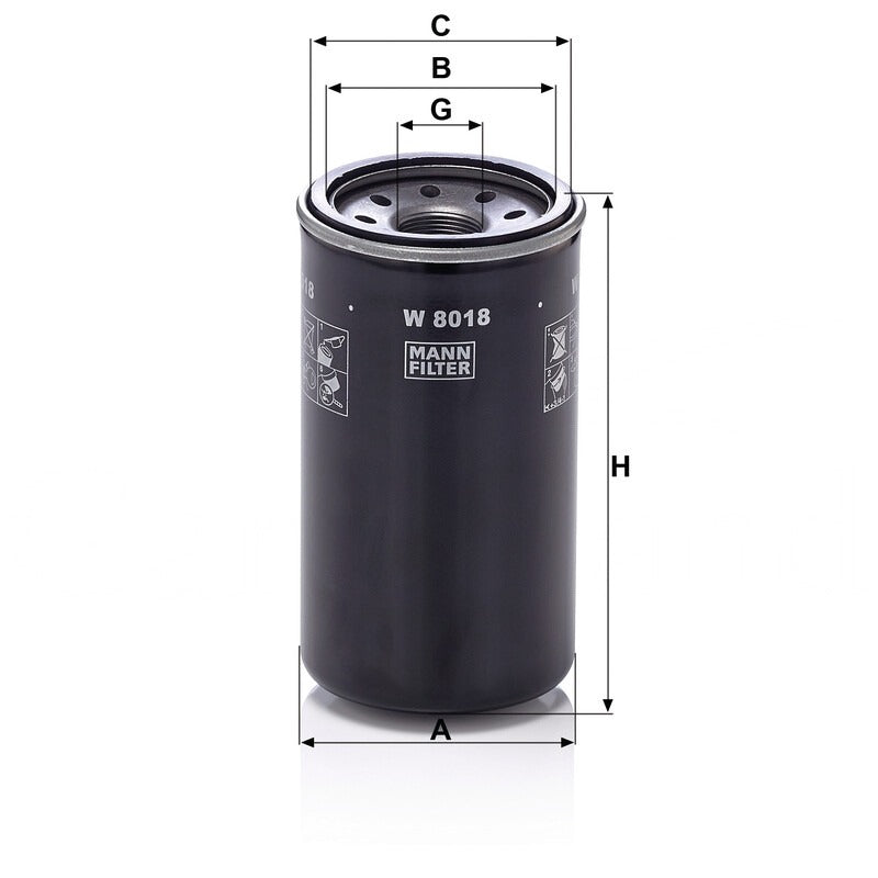 MANN FILTER Schmierölwechselfilter W 8018 MANN FILTER