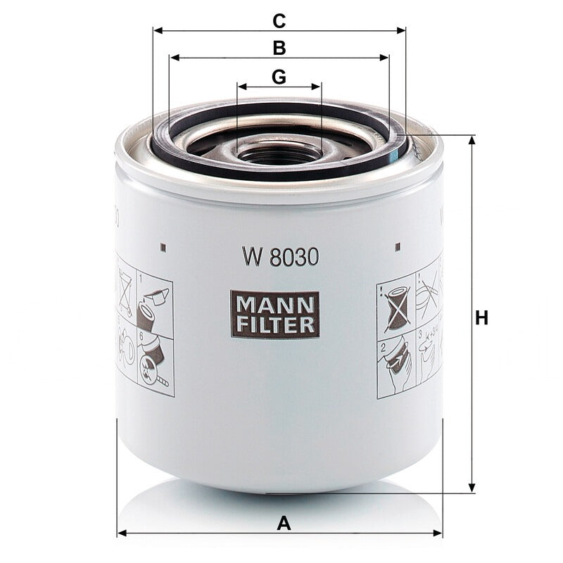 MANN FILTER Schmieroelwechselfilter W 8030 MANN FILTER