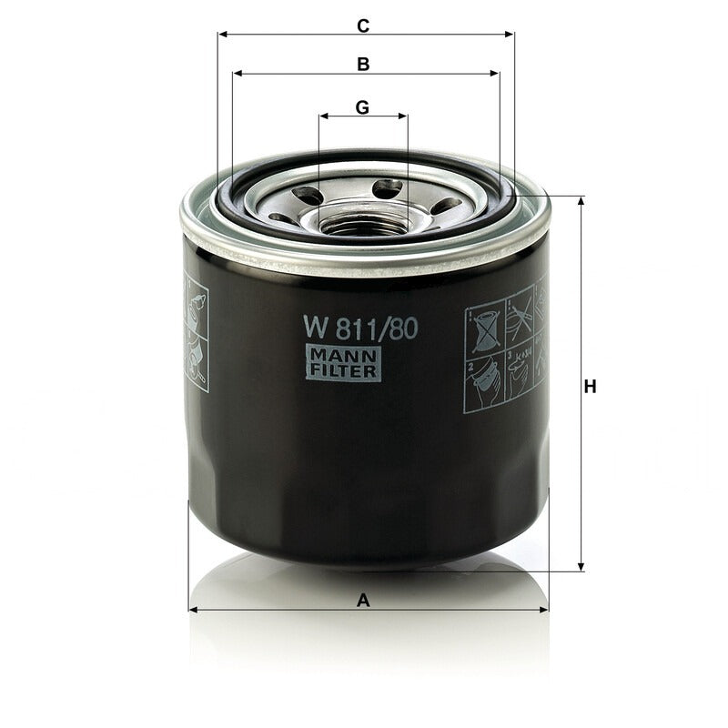 MANN FILTER Motorölfilter W 811/80 MANN FILTER