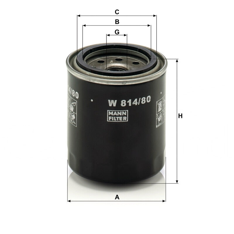 MANN FILTER Motorölfilter W 814/80 MANN FILTER