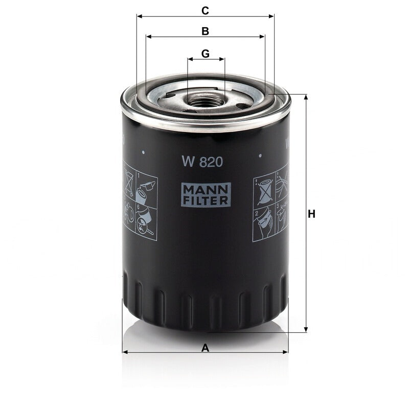 MANN FILTER Motorölfilter W 820 MANN FILTER