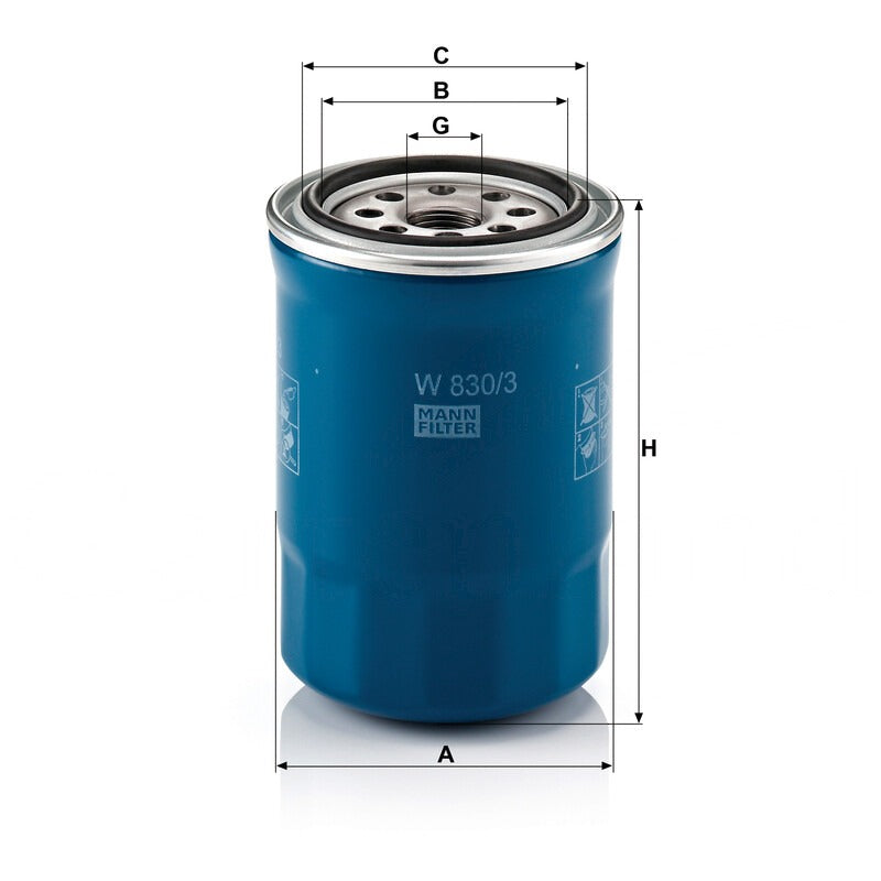 MANN FILTER Ölfilter W 830/3 MANN FILTER